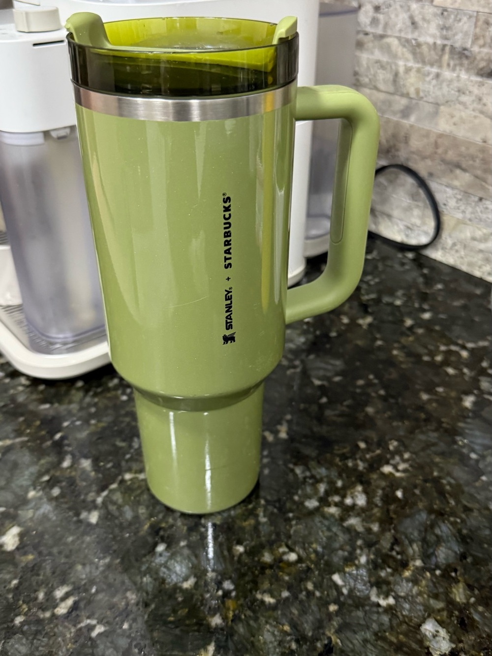 Starbucks Olive Green Travel Mug with Handle